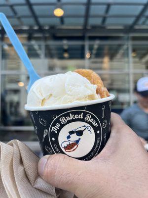 Gooey Butter Cake Cookies w/ Old Fashion Vanilla Ice Cream