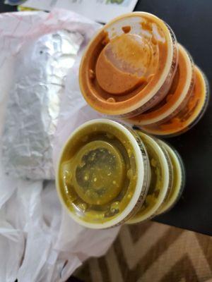 I think I have enough salsa for one burrito!