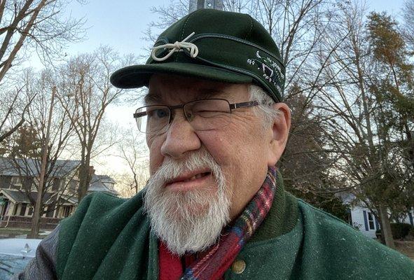 Wearing my Rhinelander Hodag Stormy Kromer