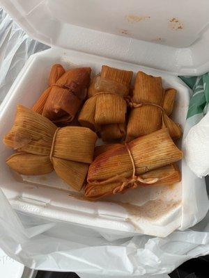 1.25 dozen of Chicken Tamales