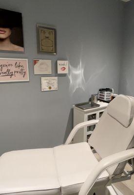 Permanent makeup room in the spa