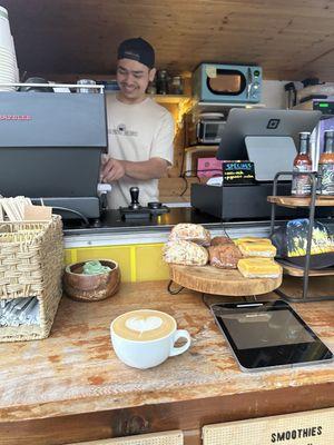 Sweet guy making my coffee.