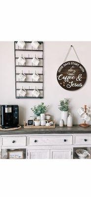 I love the little coffee nook in the home.