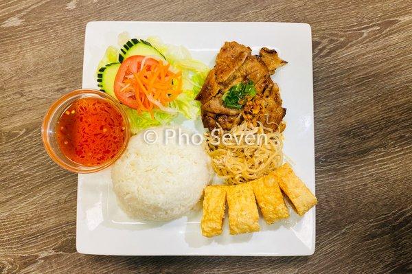 C1. Combo rice plate with grilled pork