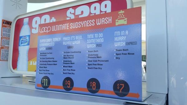 Car Wash Options!