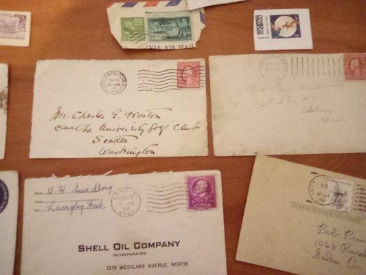 These r some stamps that we would like for you to look at. The dates go back to 1918 and up to 1979.