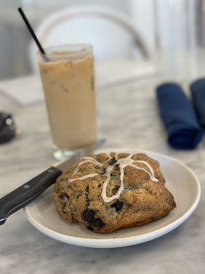 Blueberry earl gray scone