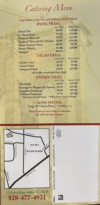 Menu back