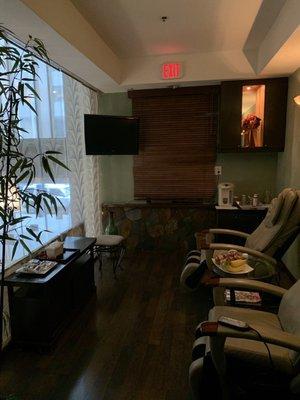 Massage Chair Room - the place to unwind before, after and between appointments