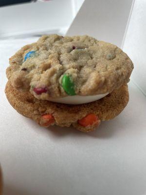 M&m sandwich cookie