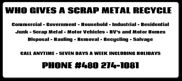 Who Gives a Scrap Metal Recycle and Junk Removal