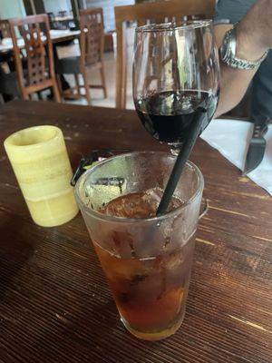 Ice tea and Wine