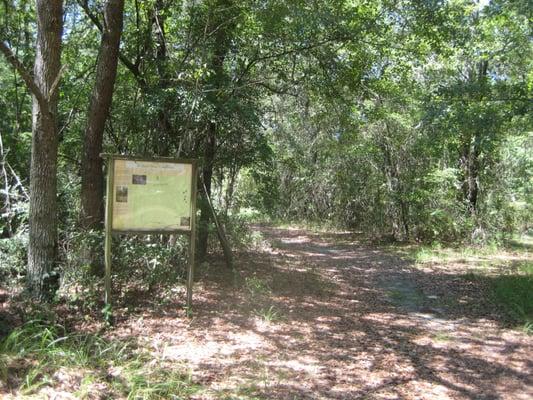 Entrance to hiking trails