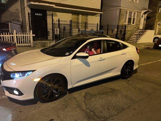 Honda Civic interior Red leather