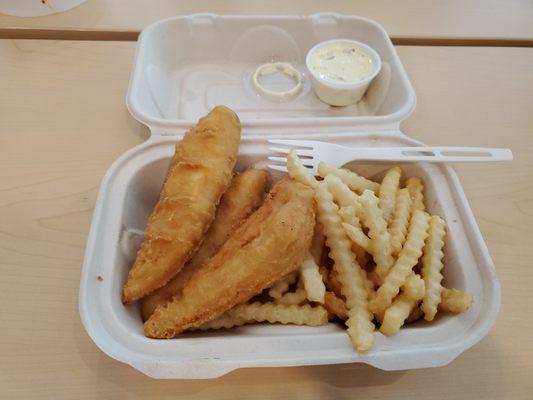 Wahoo fish and chips.