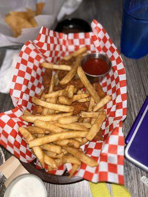 Kids Chicken Fingers with French Fries Plate