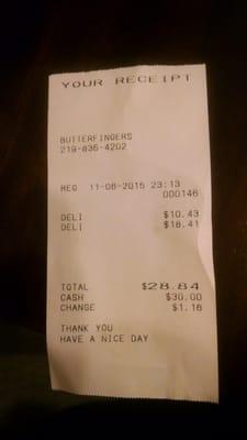 This is my total for 2 lbs.of tuna salad& 1 lb. of chicken salad if you can believe it!