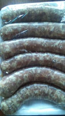 Fresh pork sausages.