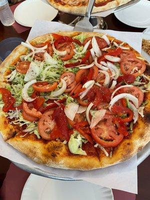 Salad Pizza... the perfect vegetarian choice!!