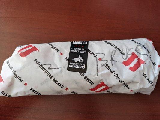 Delivery from Jimmy John's