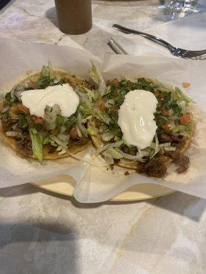 2 steak tacos