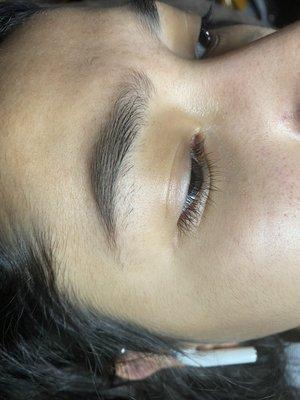 Before a brow wax.