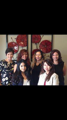 Meet the Staff: (from top clockwise) Dr. Pura, Erika, Dora, Rosa, Dr. Glenda and Emily