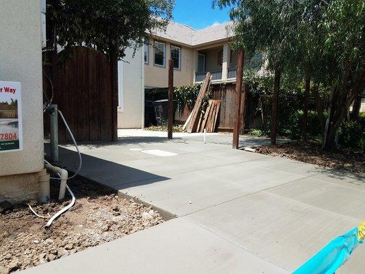 Broom Finish Concrete Driveway.