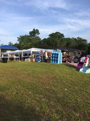 One of their great fundraising yard sales!