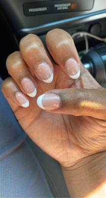 Acrylic overlay fill in done by Kim