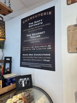 Charcuterie menu