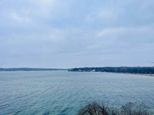 Can see all of Lake Geneva right outside your room.