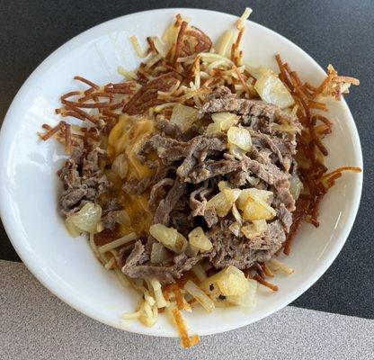 Cheesesteak Melt Hashbrown Bowl