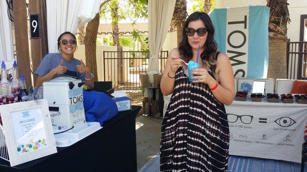 Custom branding poolside at a Palm Springs Hotel special event.