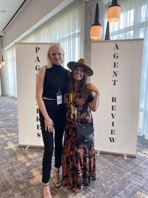 Katie Moore with Jessika Saieg who is currently a Career Advisor at  Page Parkes! Katie was our special speaker Agent Review 22!