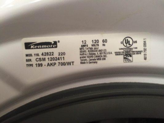 Kenmore washer repair, Rancho Palos Verdes