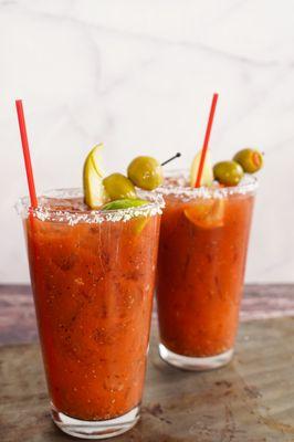 House-made Bloody Mary Mix is sure to add a kick to your meal.