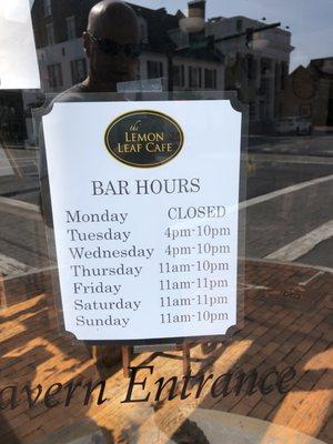 Opening hours