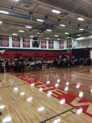 The muskego high school indoor gym.