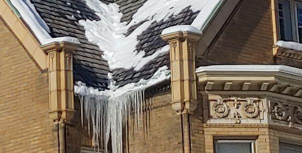 If this snow melts off of your roof forming big icicles, we can help