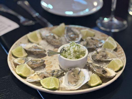 Oysters, east coast. Pico Verde was great.