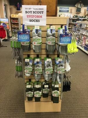 Be sure to check out our Thorlo display! Get 25% off when you buy 2 or more pairs (and yes, they are uniform socks)!