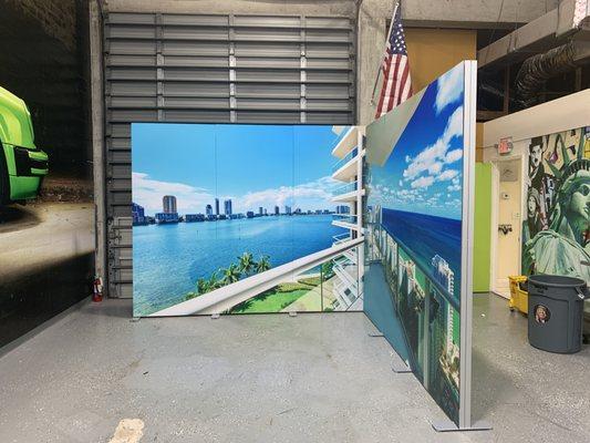 Backdrops for a trade show