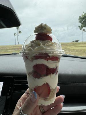 Strawberry and Shortbread Parfait