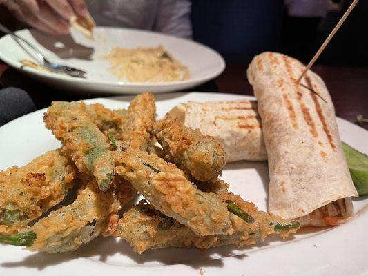 Banh Mi Wrap with fried okra