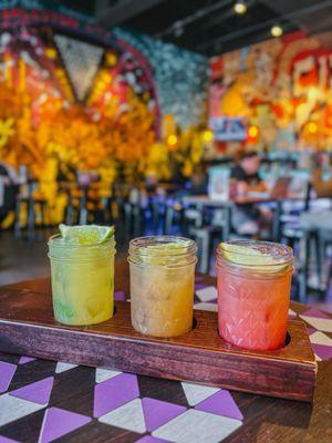 Margarita flight (jalepeno / prickly pear/ strawberry)