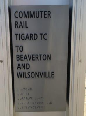 Travel on WES Commuter Trains from Tigard TC NB to Beaverton or SB to Tualatin & Wilsonville.