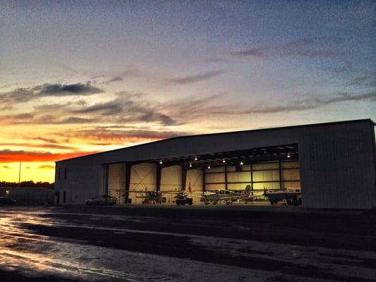 AircraftMerchants LLC hangar at KLHZ - Triangle North Executive Airport.