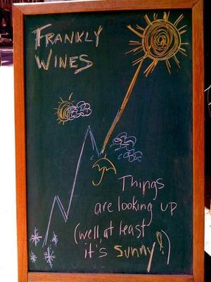 the chalk board