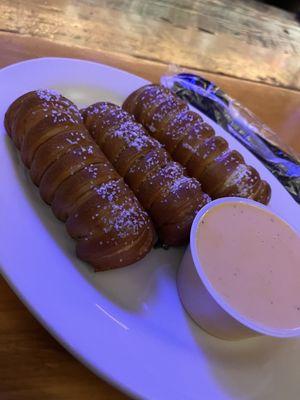 Pretzels with beer cheese